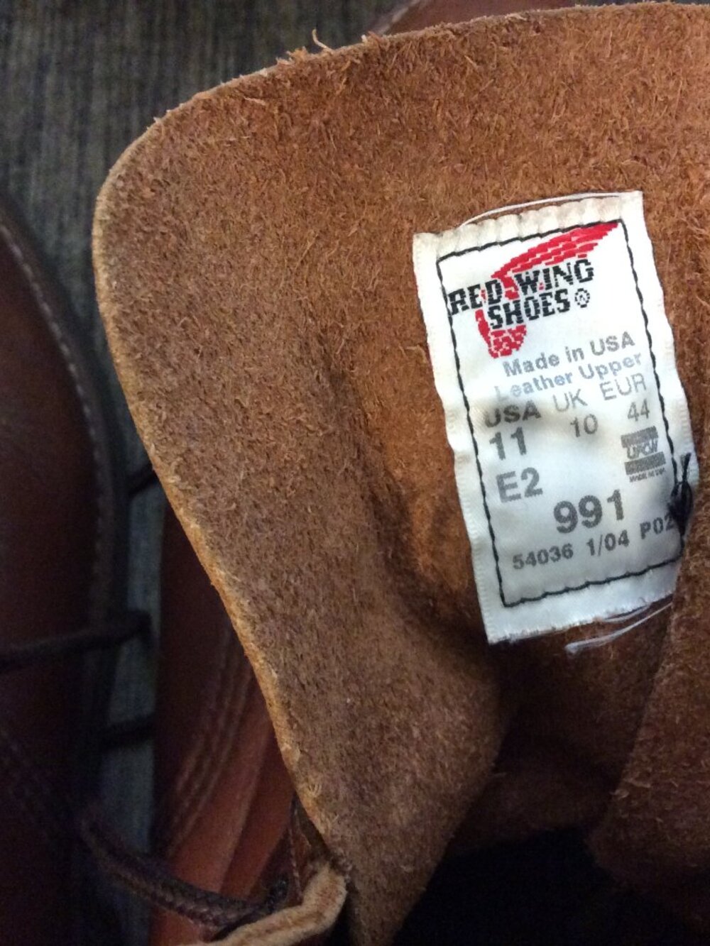 Red Wing Shoes Men's Tan Leather Upper Boots  Size 11 Made in USA - Gently Worn - Picture 7 of 10